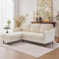 Kingfun 88" L-Shape Sofa, Chenille Sectional Couch, Mid Century Modern Couches by KINGFUN-Anexcitingoption