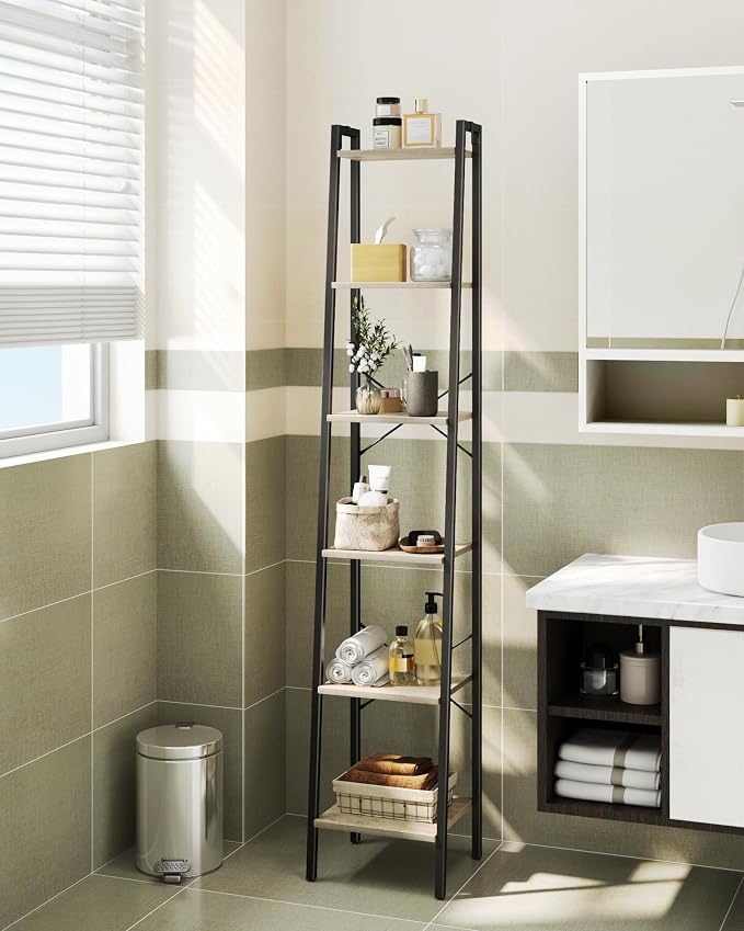 Hzuaneri Ladder Shelf, Bookshelf Bookcase, Freestanding Corner Storage Shelve - Image 7
