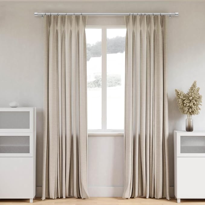 GEEBOBO Silver Curtain Rods for Windows 120 to 170 Inch, 1 Inch Extra Long - Image 4