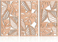 IARTTOP Large Wood Tropical Wall Art 15.9X32 Inch Carved Palm Leaves Wall Decor by IARTTOP