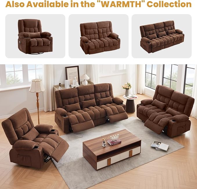 BOSMILLER Reclining Sofa with Cup Holders - Image 8