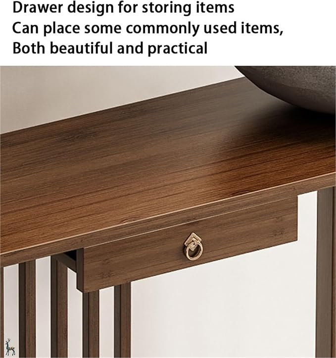 Natural Bamboo Console Table - Image 4