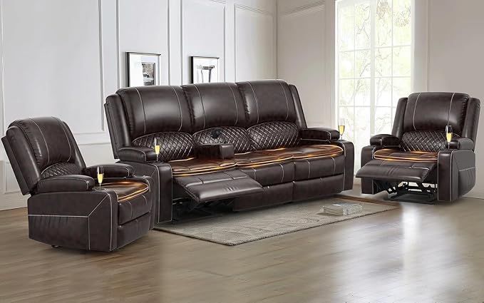 Yolsali 3 Seater Recliner Sofa Set by SavortheHappyMoments