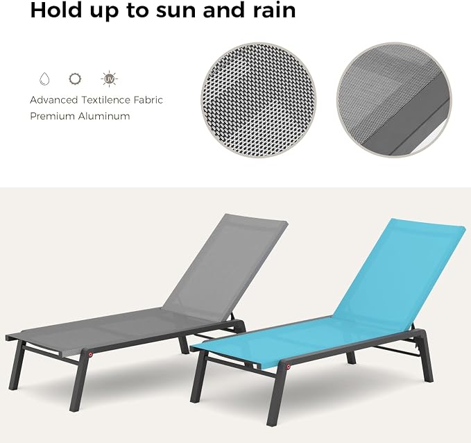 Patio Chaise Lounge Set of 2 - Image 5