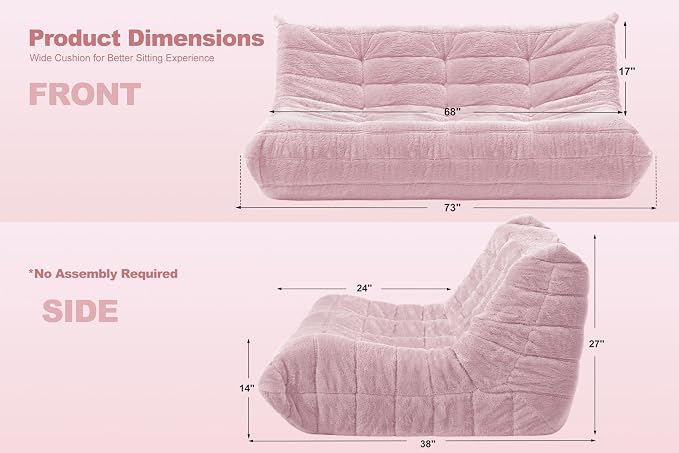 Bean Bag 3-Seater Chair Big Sofa Beanbag Chair - Image 2