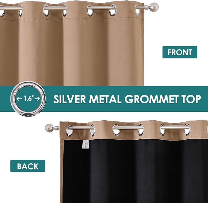 ChrisDowa 100% Blackout Curtains 72 inch Long - Image 3