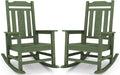 SERWALL Oversized Rocking Chair Set of 2 Outdoor, HDPE Outdoor Rocking Chair by SERWALL