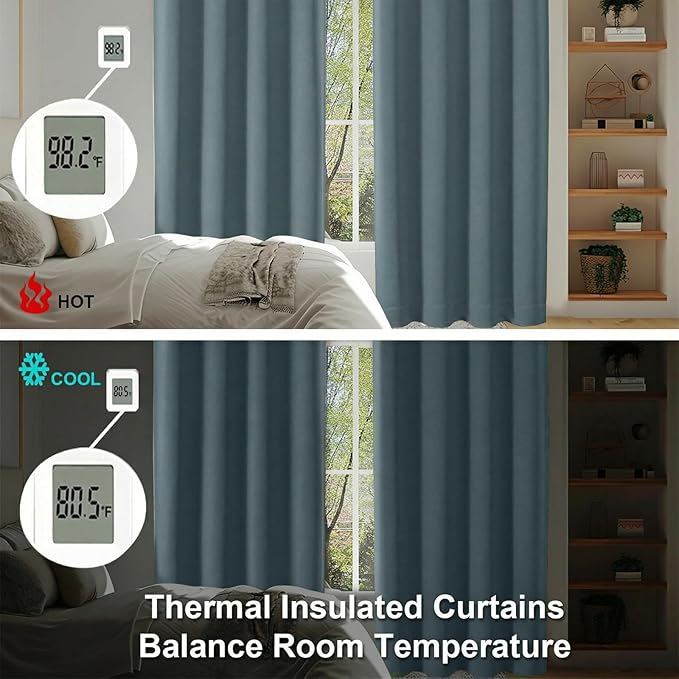 Simplebrand Ava Dark Green Short Blackout Curtains - Image 6