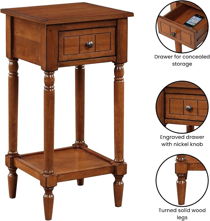 Convenience Concepts French Country Khloe 1 Drawer Accent End Table 14" - Image 5