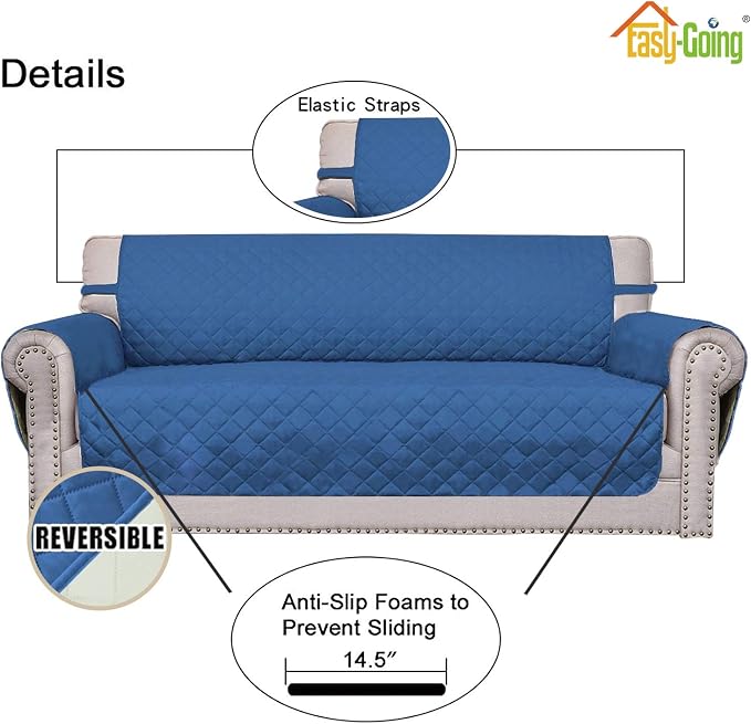 Easy-Going Reversible Loveseat Couch Cover - Image 3