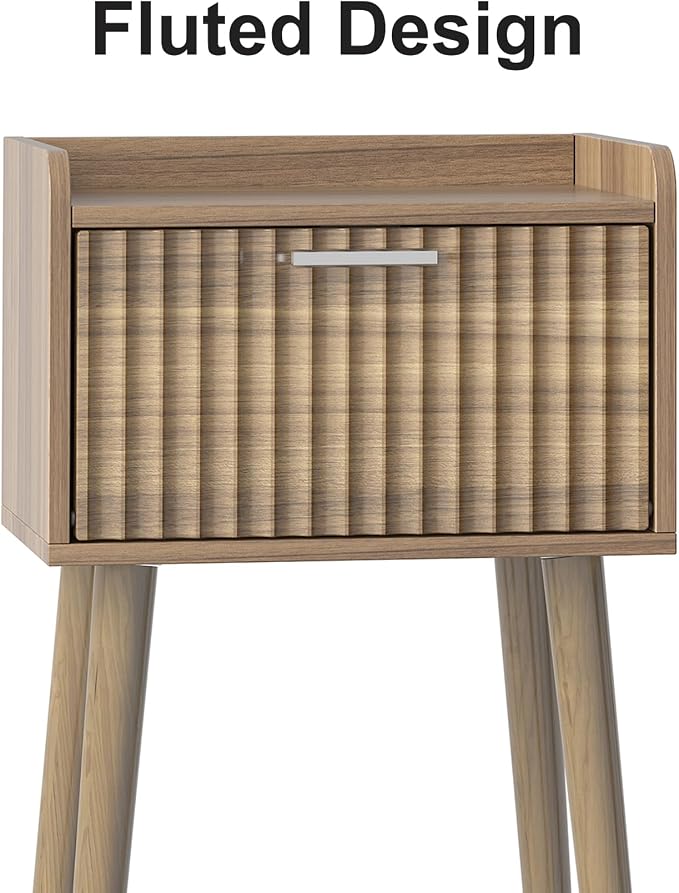 LAATOOREE Small Nightstand Set of 2, Side End Table - Image 5
