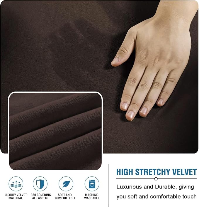 H.VERSAILTEX Real Velvet Futon Cover Armless Sofa Covers Sofa Bed Covers - Image 3