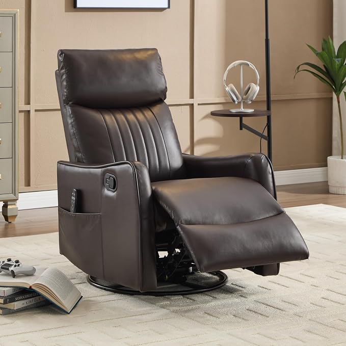 Trustyue Swivel Rocker Recliner Chair, 360° Swivel Recliner by Trustyue
