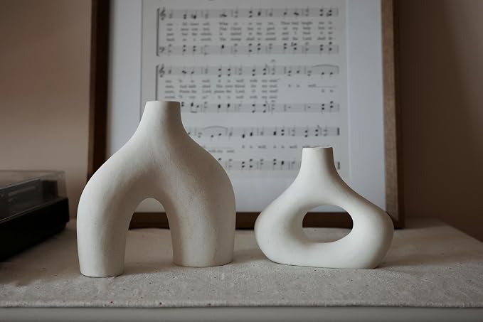 Carrot's Den Donut Vase, Hollow | Table Centerpiece, Olive Plant, Living Room - Image 6