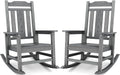 SERWALL Oversized Outdoor Rocking Chair Set of 2, All Weather Patio Rocking by SERWALL