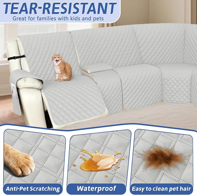 Arfntevss Recliner Sectional Couch Covers 1OO% Waterproof L Shape Sofa Cover - Image 4