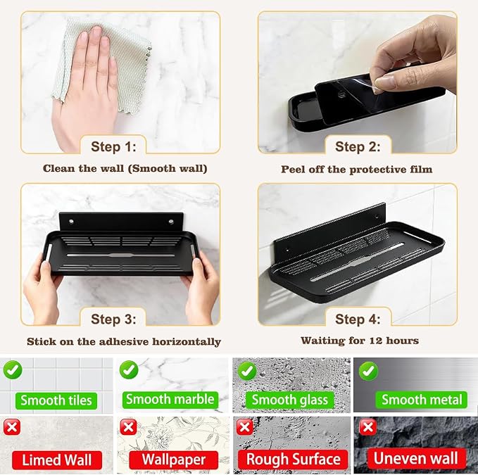 Floating Shelves for Wall, Wall Mounted Floating Shelves, Bathroom Shelf - Image 6