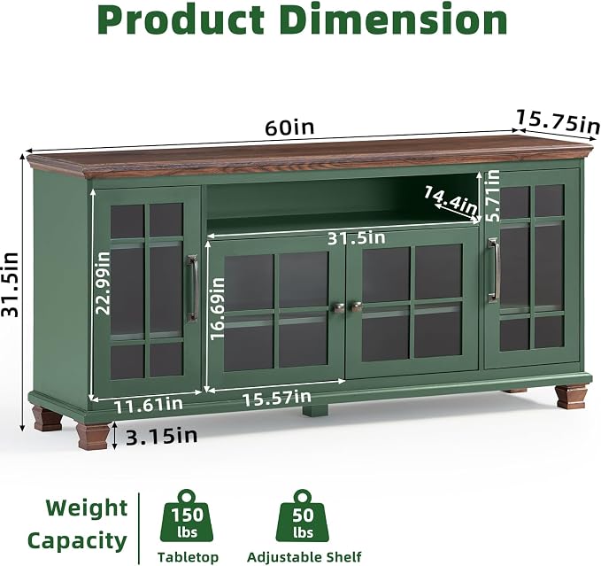 SAVOR LIFE Large Sideboard Buffet Cabinet - Image 2