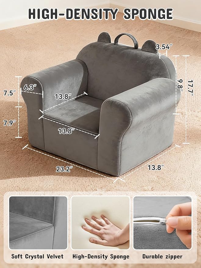 Kids Sofa Chair with Removable Washable Cover Kids Couch Toddler Chair Toddler - Image 3