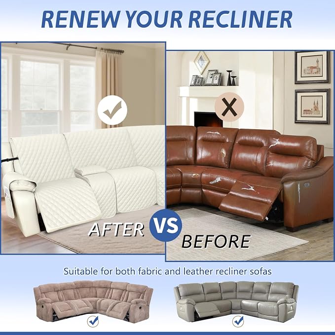 Arfntevss Recliner Sectional Couch Covers 1OO% Waterproof L Shape Sofa Cover - Image 6