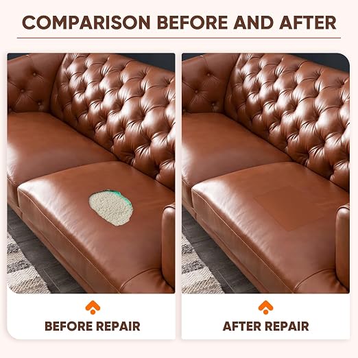 Leather Repair Tape, 16 x60 Inches Self Adhesive Leather Repair Patch，Leather - Image 4