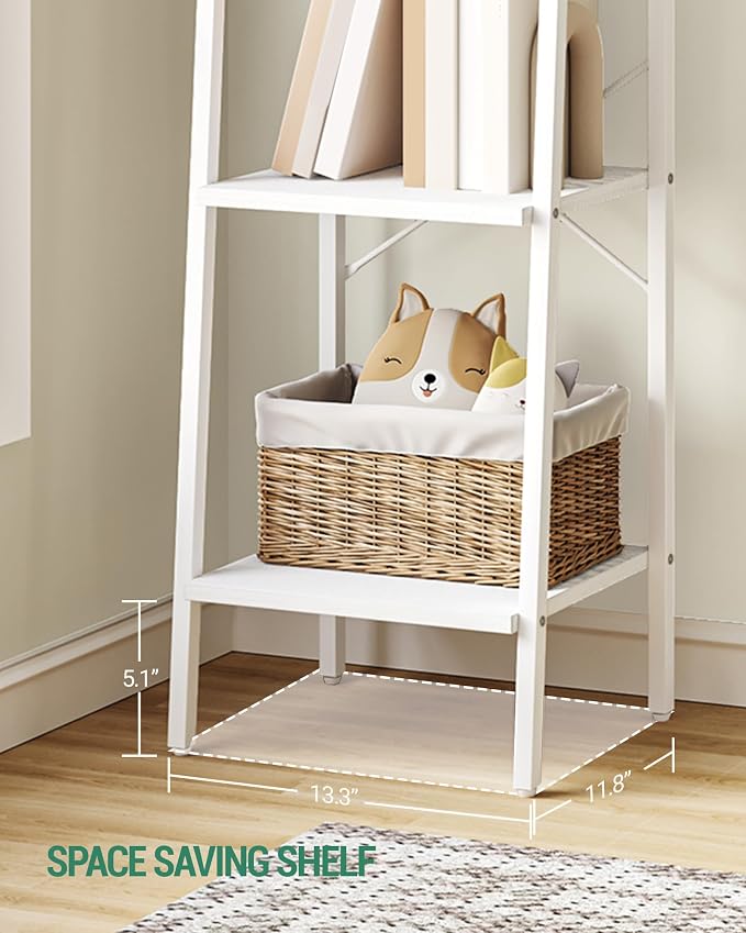 Hzuaneri Ladder Shelf, Bookshelf Bookcase, Freestanding Corner Storage Shelve - Image 5