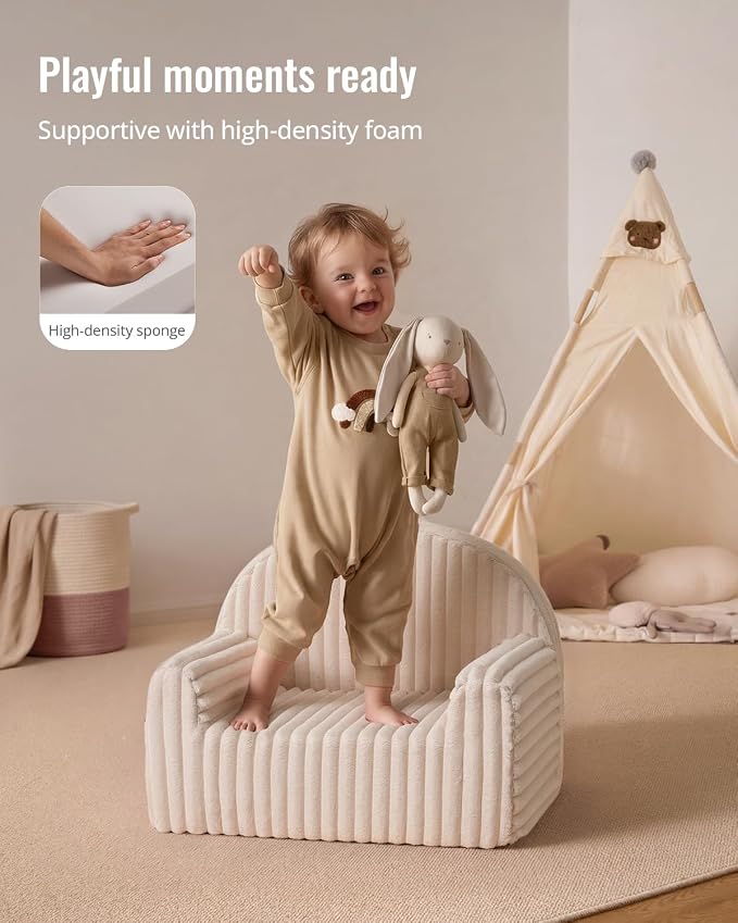 Blissful Diary Toddler Chair, Snuggly Soft Kids Sofa Chair, Supportive Toddler - Image 4