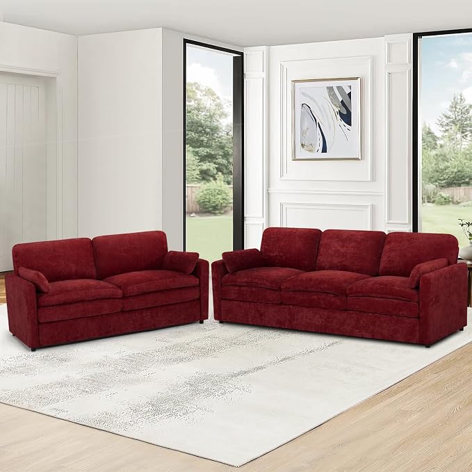 2 Pieces Chenille Sofa Set - Image 6