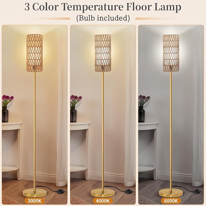 Ruiever Floor Lamp for Living Room, Farmhouse Floor lamp, Modern Standing lamp - Image 4