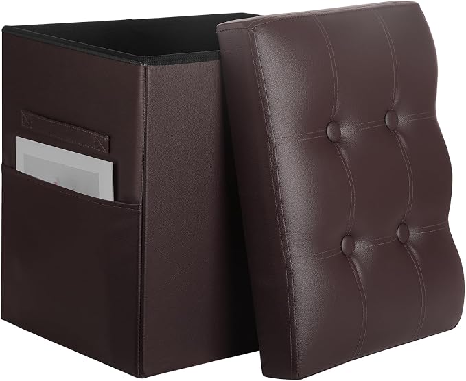 Storage Ottoman, Slim Tall Foot Stool by YourHomeDeservesBetter