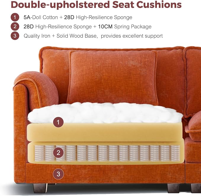 ELUCHANG Oversized 79" Modular Sectional Sofa, Comfy Cloud Couch - Image 5