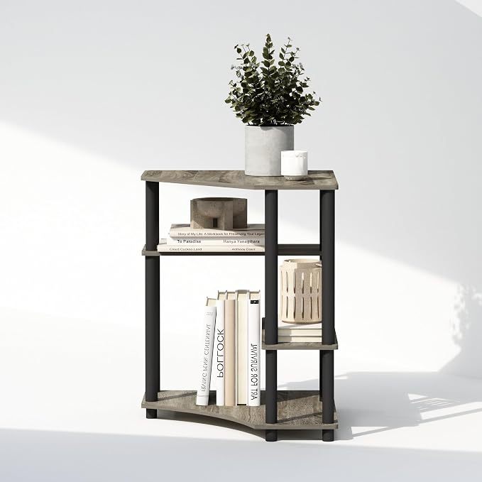 Furinno Turn-N-Tube Storage Shelves, 4-Tier Corner Shelf, Toolless Assembly - Image 5