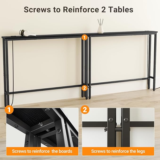 ELYKEN 47.2" Narrow Console Sofa Table - Image 7