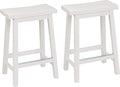Amazon Basics Solid Wood Saddle-Seat Counter Height Bar Stools by AmazonBasics