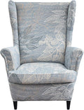 KRFOONN Wingback Chair Cover 2 Piece Stretch Wing Chair Covers Spandex by KRFOONN