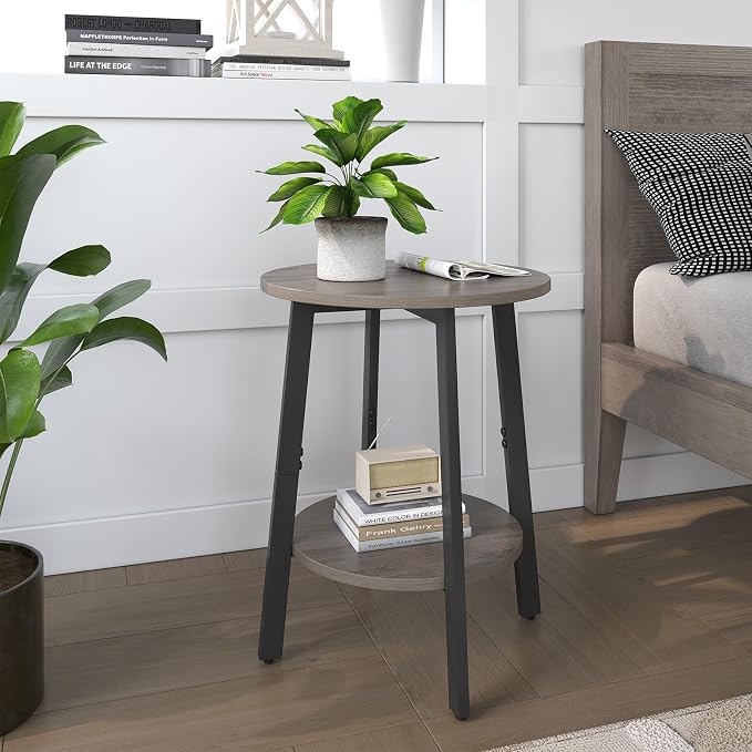 sthmec Side Table Set of 2, Small Round End Table - Image 2