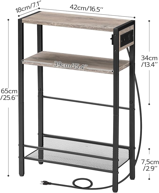 HOOBRO Small Narrow Side Table - Image 3