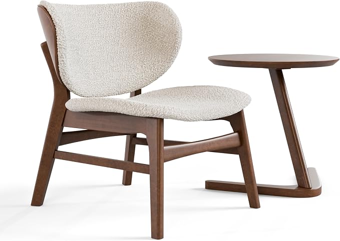 Furniture of America Callum 2-Piece Mid-Century Modern Solid Wood Brown - Image 2