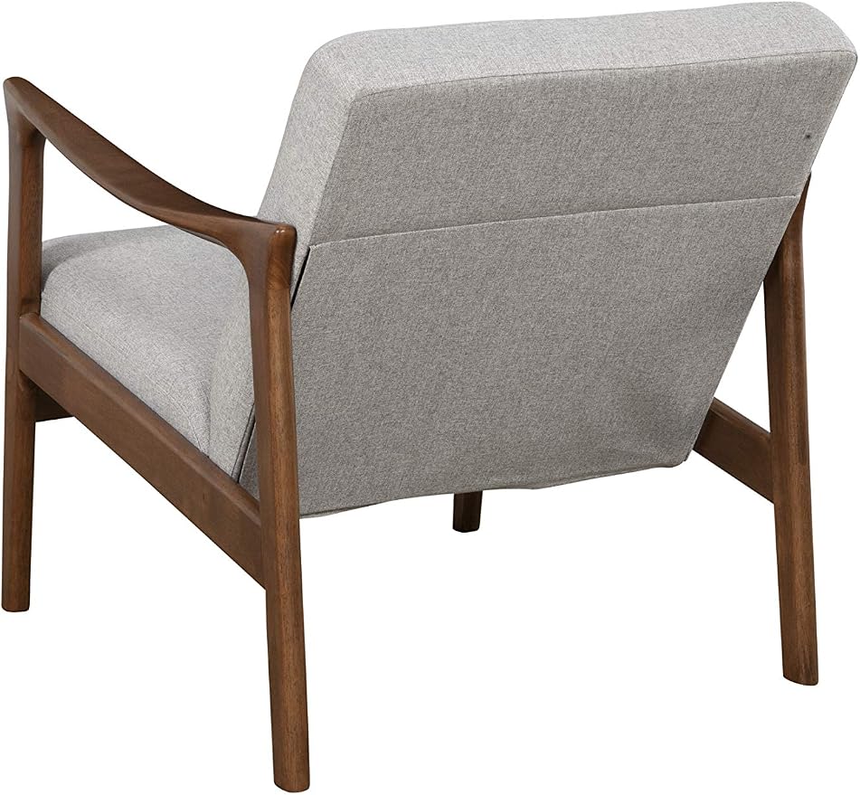 Alpine Furniture Zephyr Mid-Century Retro Accent Lounge Chair Wooden Arm - Image 5