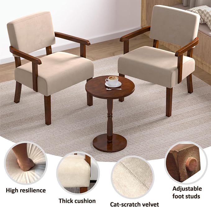 FAGAGA Accent Chair, Cat-Scratch Velvet Living Room Chairs Oversize - Image 8