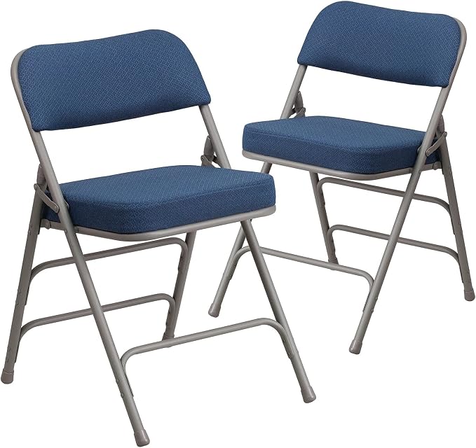 Flash Furniture 2 Pack HERCULES Series Premium Curved Triple Braced & Double by FlashFurniture