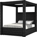 Velvet Canopy Bed Frame King by WIRKTIVEFURNITURE