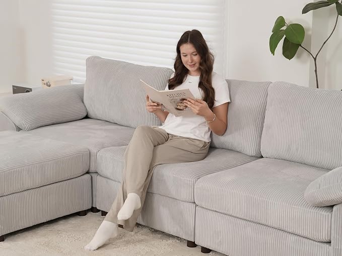 EASE MOOSE Oversized Sectional Modular Sofa, L Shape Sectional Couch Wide Deep - Image 8
