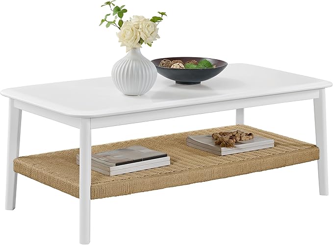 Alaterre Furniture Calais 48 Inch Rectangular Wood Coffee Table by AlaterreFurniture