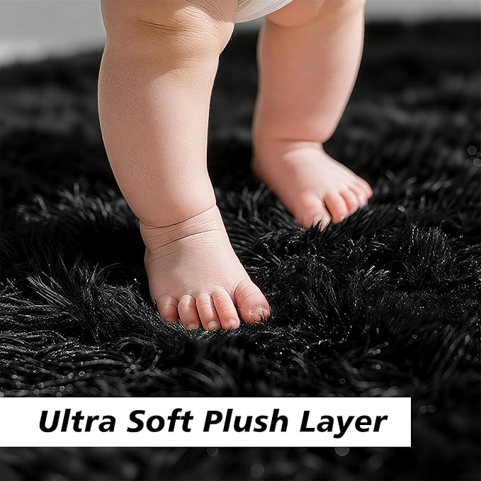 Shag Area Rug for Bedroom 5x8, Soft Fuzzy Rug Non-Shedding Indoor Plush Carpet - Image 2