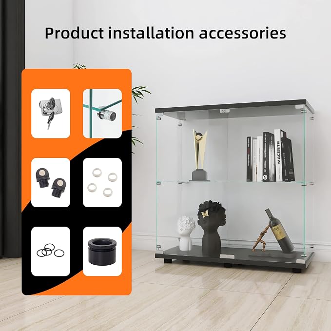 LFT HUIMEI2Y Glass Display Cabinet 2-Shelf - Image 6