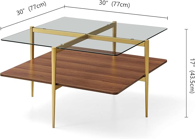 LumFurn X-Large Oval Glass Coffee Table, Mid-Century Modern Design, L47 x W24 x - Image 2