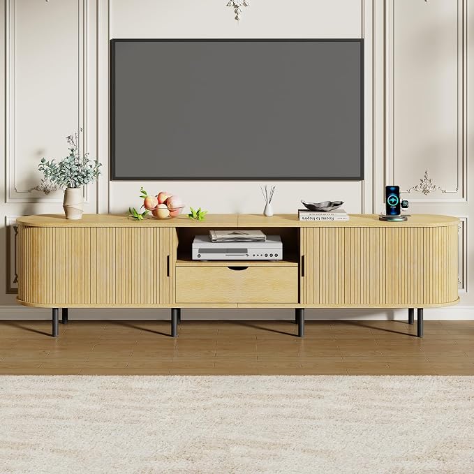86.6" Mid-Century TV Stand - Image 7