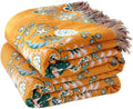 LUTBM Boho Throw Blanket for Bed 100% Cotton Soft Lightweight Quilt Floral by LUTBMFindYourFreeSpiritatHome