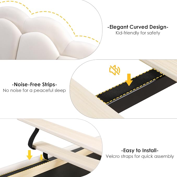 HIFIT Full Upholstered LED Bed Frame - Image 8